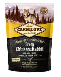 CARNILOVE Fresh Poulet & Lapin pour chiens Adultes 1,5 kg