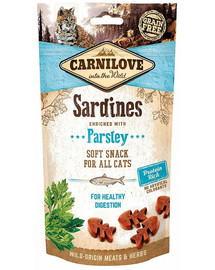 CARNILOVE Semi moist snacks friandises aux sardines et au persil 50 g