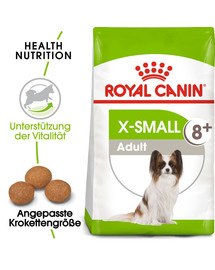 ROYAL CANIN X-Small Adult 8+ 1.5 kg sucha karma dla psów powyżej 8 roku życia, ras bardzo małych