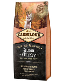 CARNILOVE Chiot Saumon & Dinde pour chiens de Grande Race 12 kg