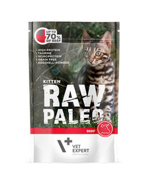 VETEXPERT RAW PALEO Kitten beef - pâtée au boeuf pour chattons - 100 g