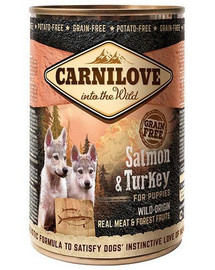 CARNILOVE Wild Meat Salmon & Turkey łosoś i indyk dla szczeniąt 400 g
