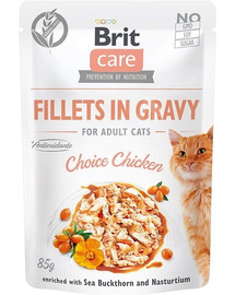 BRIT Care Cat Fillets in gravy kurczak 85 g filety kurczaka w sosie