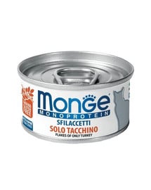 MONGE Monoprotein Croquettes pour chats Dinde 80g