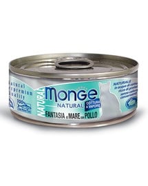 MONGE Natural Cat - Pâtée de fruits de mer et poulet - 80g