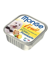 MONGE Fruit Dog - Pâtée de porc et ananas - 100 g