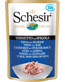 SCHESIR Tuńczyk z okoniem morskim karma uzupełniająca dla kota 50 g