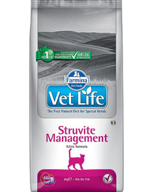 FARMINA Vet Life Struvite Management 10 kg - Nourriture vétérinaire pour chats adultes souffrant de cystite idiopathique