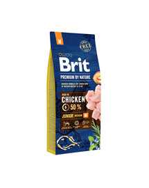 BRIT Premium By Nature Chicken Junior Medium M 15kg