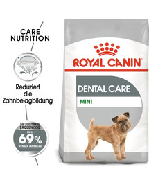 ROYAL CANIN CCN Mini Dental Care Aliment sec pour petites races adultes pour réduire la formation de tartre 16 kg (2x8 kg)