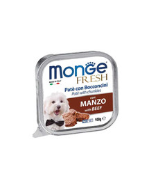 MONGE Fresh Dog Pâtée au bœuf 100 g