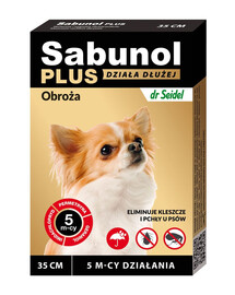 DR SEIDEL Sabunol Plus obroża przeciw pchłom i kleszczom dla psa 35 cm