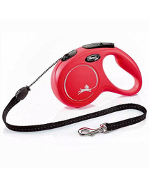 FLEXI Laisse New Classic M Corde 5m Rouge