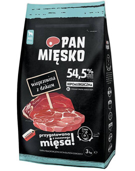 PAN MIĘSKO Wieprzowina z dzikiem dla ras bardzo dużych 3 kg