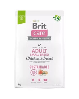 BRIT Care Dog Sustainable Adult Small Breed cibo secco con pollo e insetti 3 kg