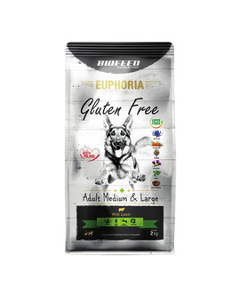 EUPHORIA Gluten Free z jagnięciną dla psów średnich i dużych ras 12 kg