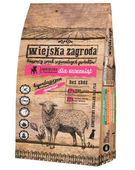 WIEJSKA ZAGRODA - Croquettes agneau et épinards pour chiots - 2 kg