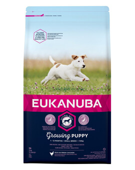 EUKANUBA Growing Puppy Small Breed - Pour les chiots de petites races Riche en poulet frais - 2kg