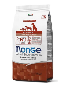 MONGE Natural Superpremium Puppy Lamb & Rice 800g