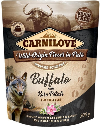 CARNILOVE Pâté pour Chien Buffle & Pétales de rose 300 g