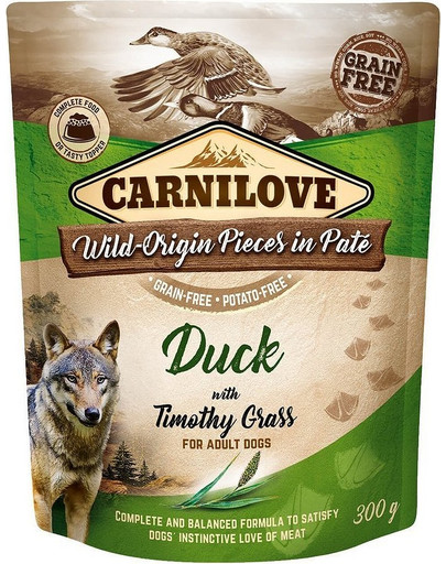 CARNILOVE Pâté pour Chien Canard & Fléole des prés 300g
