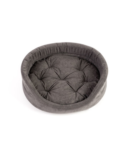 INTERZOO Panier ovale pour chien 66x55x17 cm gris