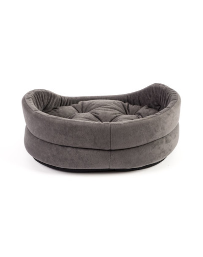 INTERZOO Panier ovale pour chien 66x55x17 cm gris