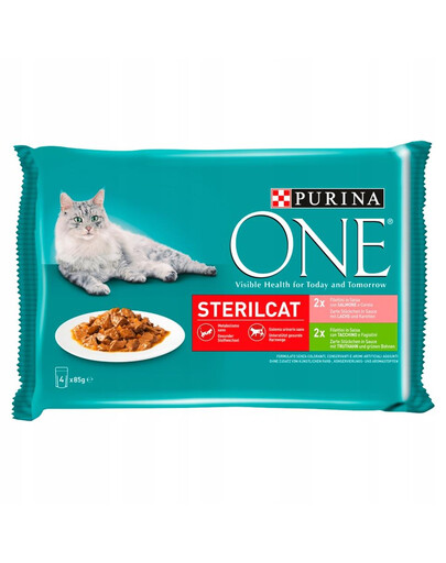 PURINA ONE Sterilcat Mélange de saveurs 4x85g pour les chats stérilisés