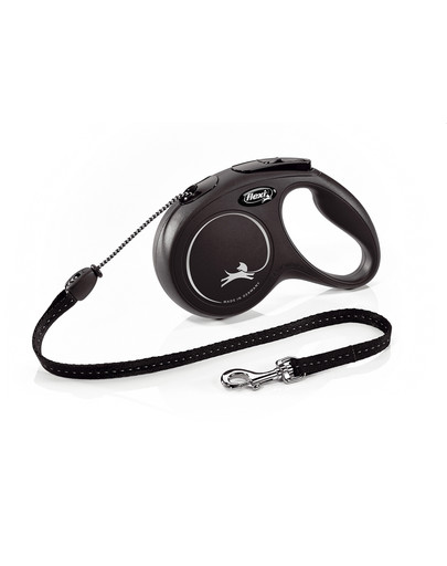 FLEXI Laisse New Classic Cordon S 5m Noir