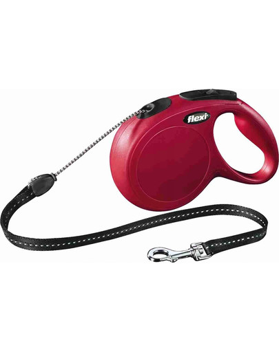 FLEXI Laisse New Classic M Corde 8m Rouge