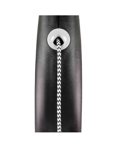 FLEXI Laisse automatique Black Design M Corde 5m Noir