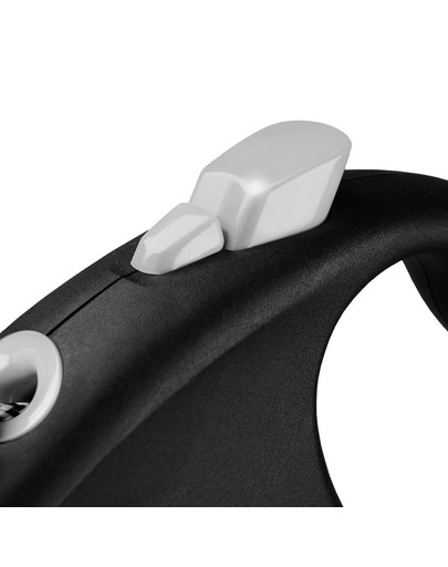 FLEXI Laisse automatique Black Design M Corde 5m Noir