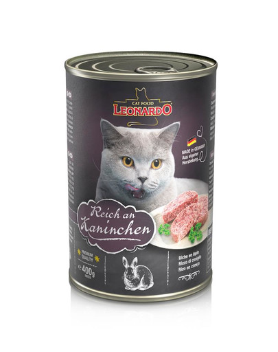 LEONARDO Quality Selection bogata w mięso z królika 400 g