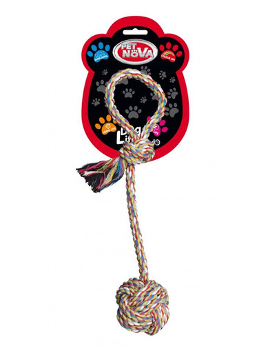 PET NOVA DOG LIFE STYLE Corde avec boule en cotonne 5 x 27 cm Superdental