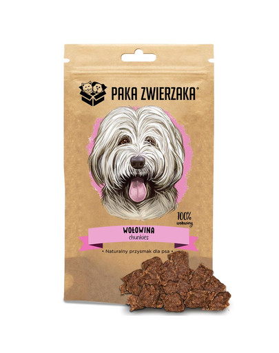 PAKA ZWIERZAKA Chunkies Friandise naturelle pour chien 100 % bœuf 80 g
