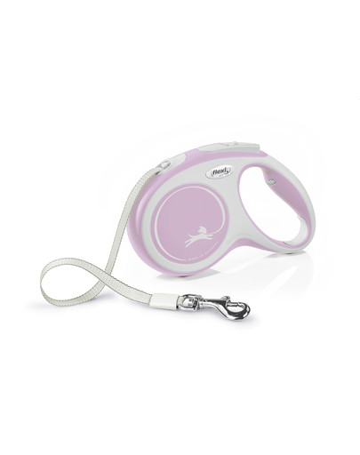 FLEXI Laisse automatique New Comfort M Sangle 5m Rose