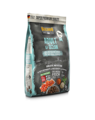 BELCANDO Adult Grain Free Ocean M-XL 4 kg Croquettes au saumon pour chiens adultes de moyennes et grandes races