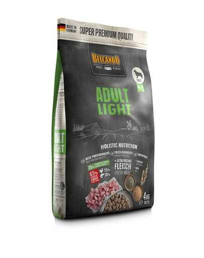 BELCANDO Adult Light M-XL - Croquettes de volaille pour chiens peu actifs de moyennes et grandes races 4 kg