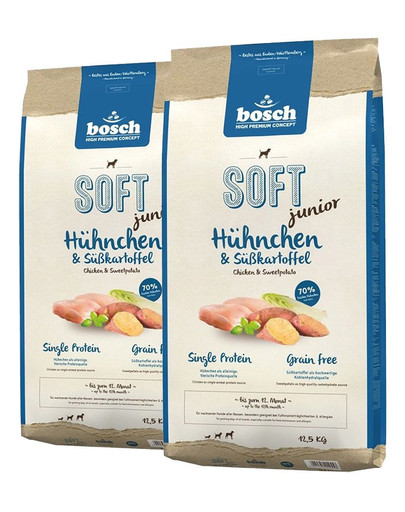 BOSCH Soft junior poulet et ignames 25 kg (2 x 12,5 kg)