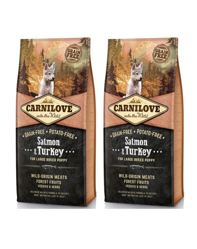 CARNILOVE Puppy large breed saumon et dinde 24 kg (2 x 12 kg)