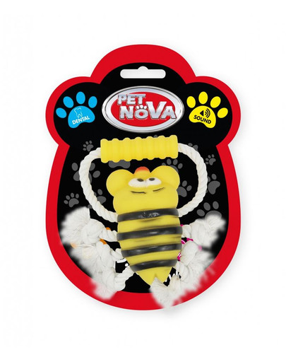 PET NOVA DOG LIFE STYLE Abeille sur une corde avec poignée 26cm