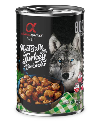 ALPHA SPIRIT Turkey with coriander Meatballs - Boulettes de dinde à la coriandre - 400 g