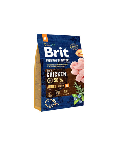 BRIT Premium By Nature Chicken Adult Medium M 3kg