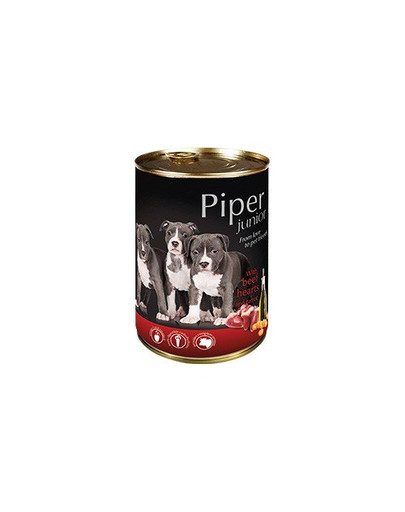 DOLINA NOTECI PIPER Junior - pâtée de cœurs de bœuf et carottes pour chiots - 400 g
