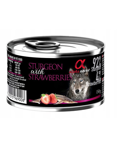 ALPHA SPIRIT Sturgeon with strawberries Jesiotr z truskawkami 150 g