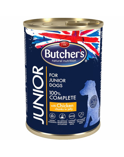 BUTCHERS Croquettes pour chien Junior au poulet 400 g