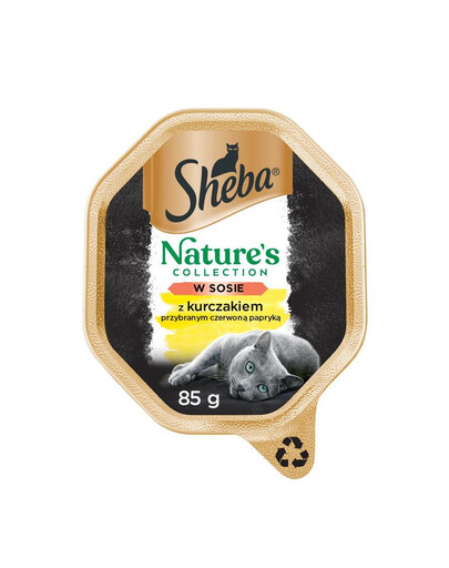 SHEBA Nature's Collection 85 g w sosie z kurczakiem i papryką
