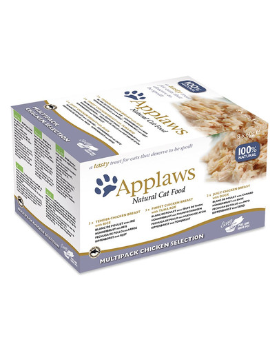 APPLAWS Cat Pot Multipack Chicken Selection 4 x (8 x 60 g)