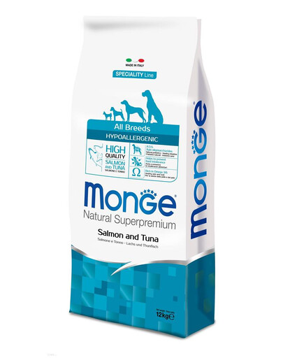 MONGE Hypoallergenic Łosoś i tuńczyk 12kg