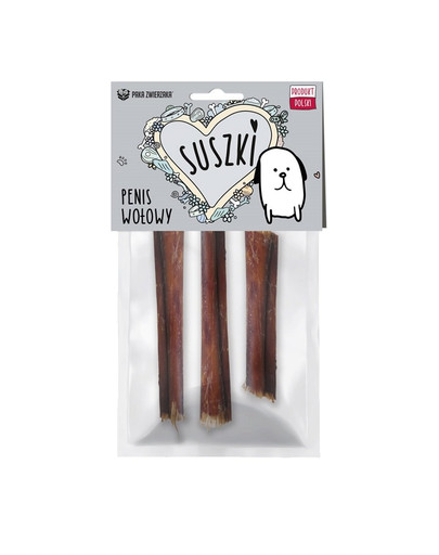 PAKA ZWIERZAKA Dries Pénis de bœuf 3 pcs. friandise séchée pour chien